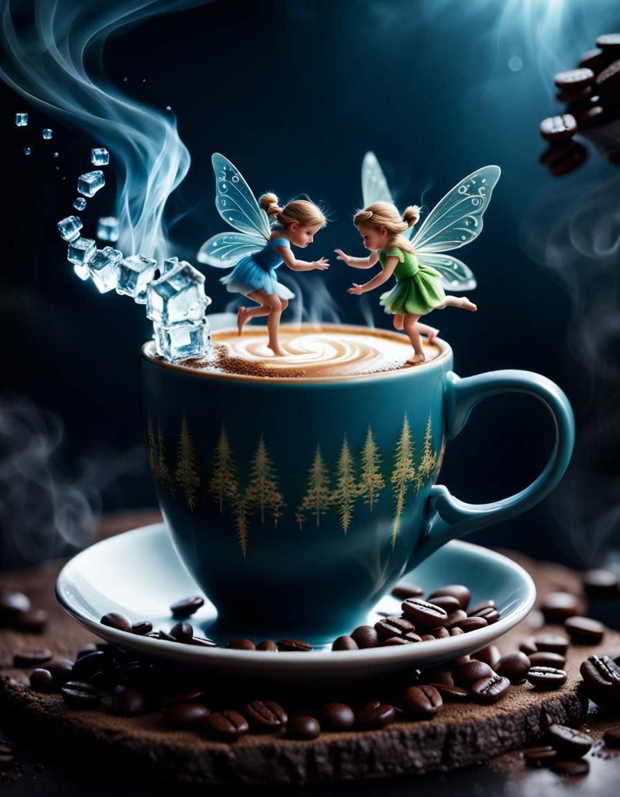 Fairies Frolic in a Coffee Cup