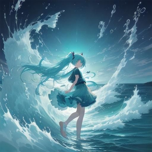 Ocean Hatsune Miku Anime Key Visual