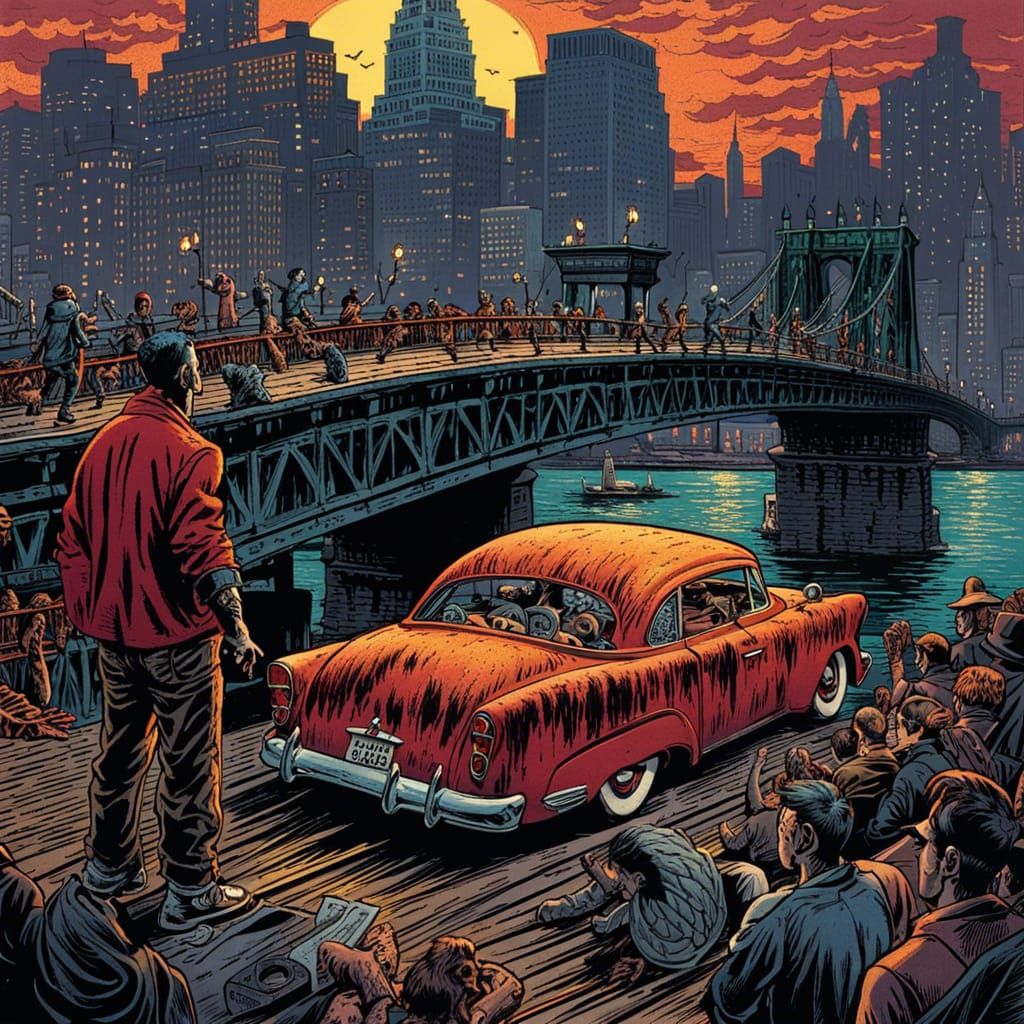 Zombie Breakdancer in Apocalyptic 1950s NYC