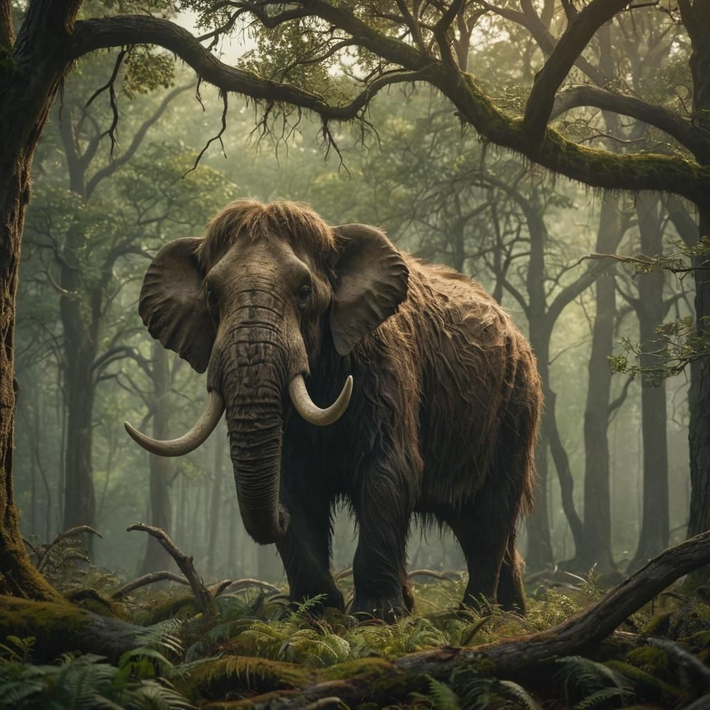 Majestic Mammoth in Prehistoric Fantasy Art
