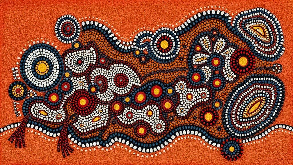 Vibrant Aboriginal Art with Dotwork