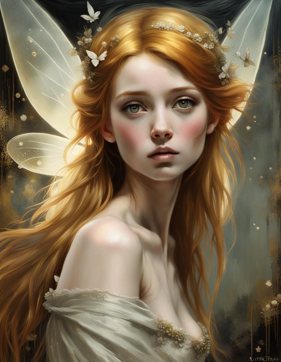 Tinkerbell Portrait in Pop Japonisme Style