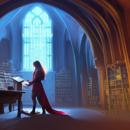 Anna Kendrick as Word Wizard in Ornate Library