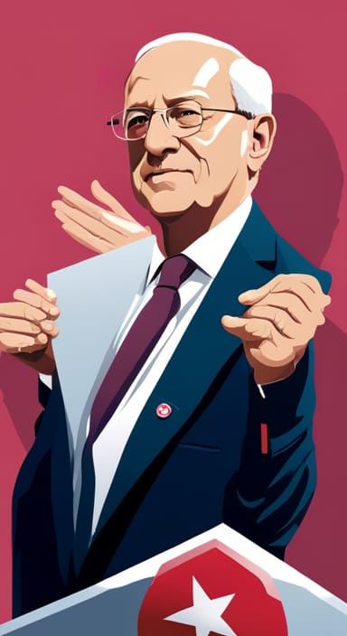 Confident Politician in Vector Art Illustration
