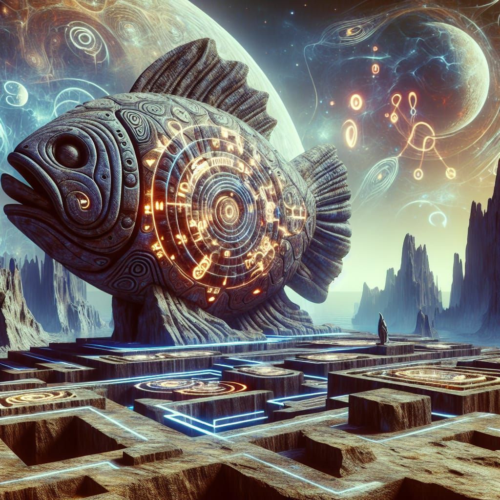 Megalith Fish Warrior on Alien Planet