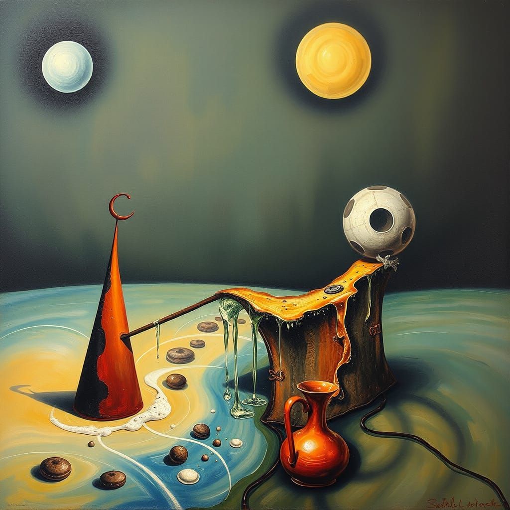 Surreal Melting Object in Dali Style