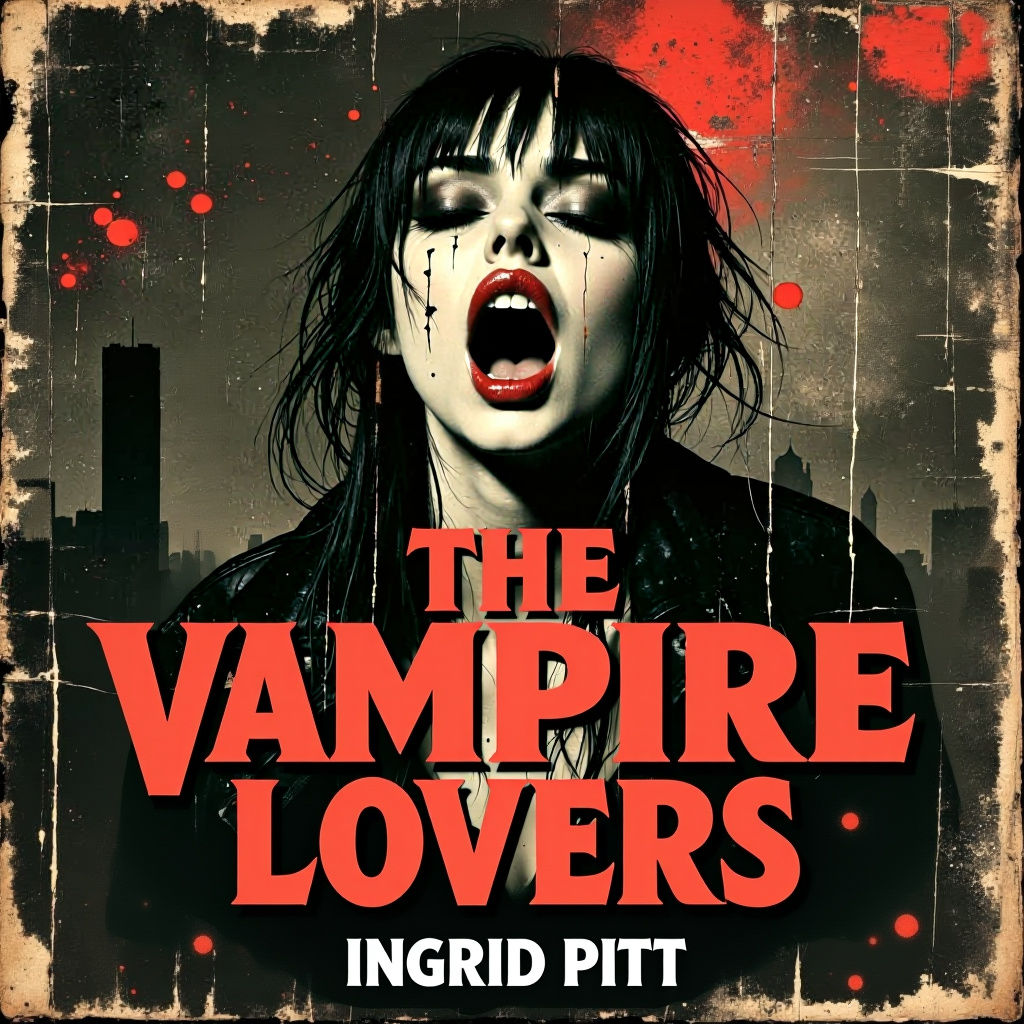 Ingrid Pitt Screaming in Vintage Vampire Lovers Poster