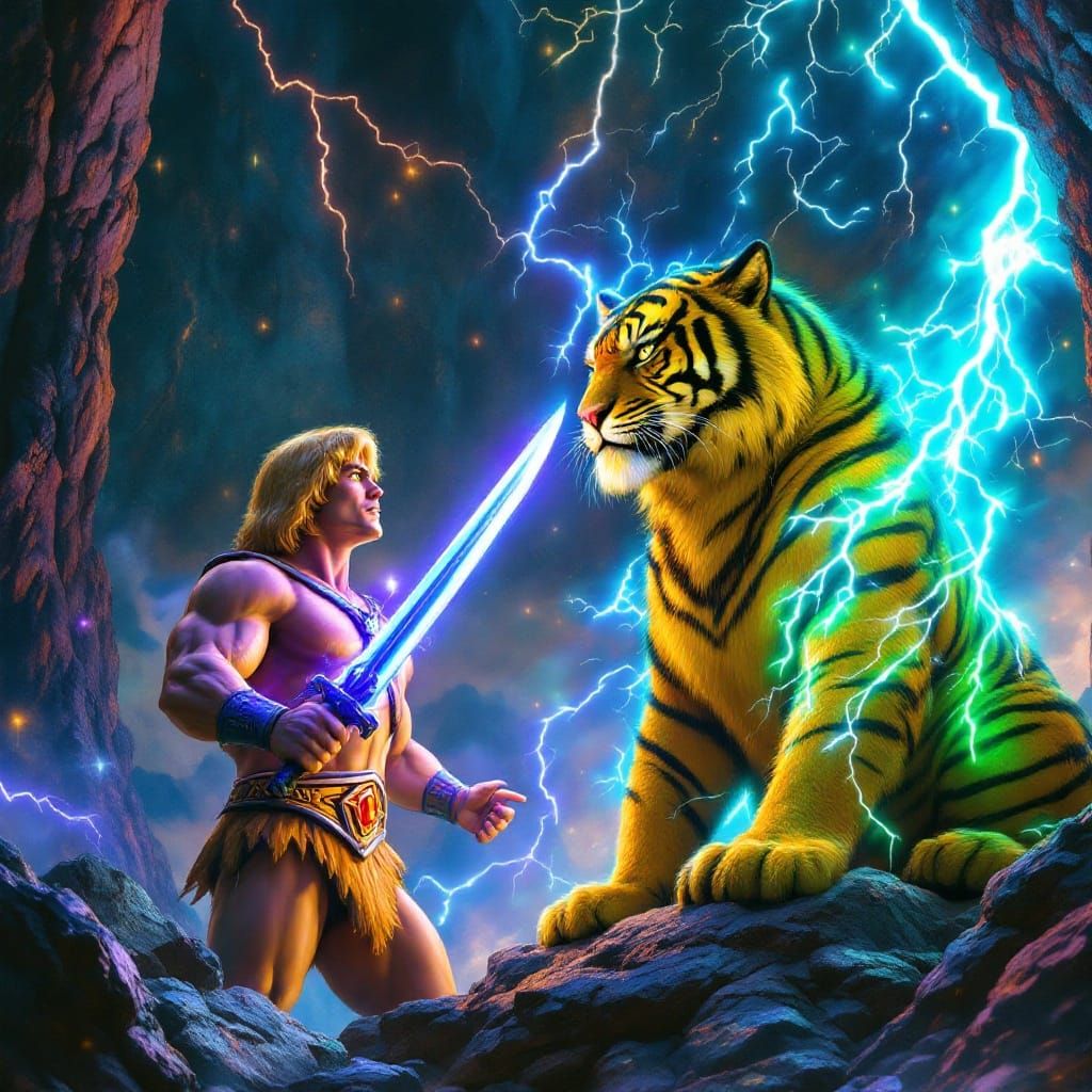 He-Man Transforms Battle Cat with Power of Grayskull