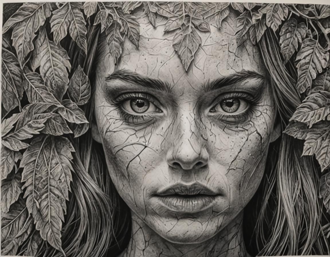 Hyperdetailed Charcoal Drawing in 4K Resolution