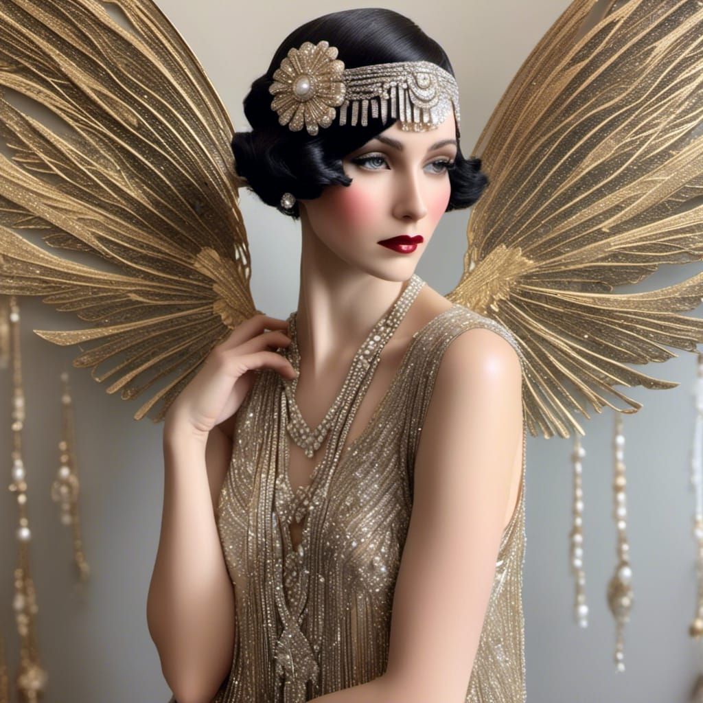 Flapper Fairy at 1920s Party