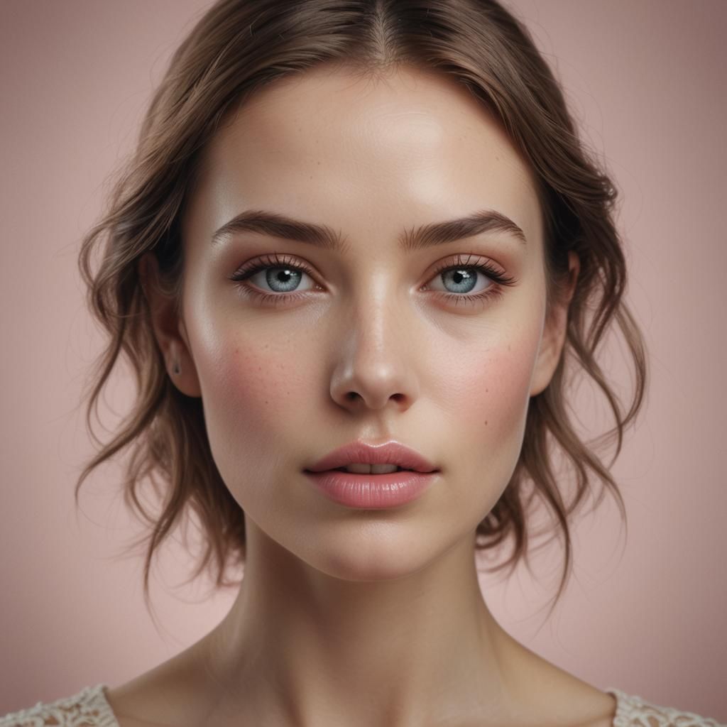 Stunning Woman Portrait with Glowing Skin