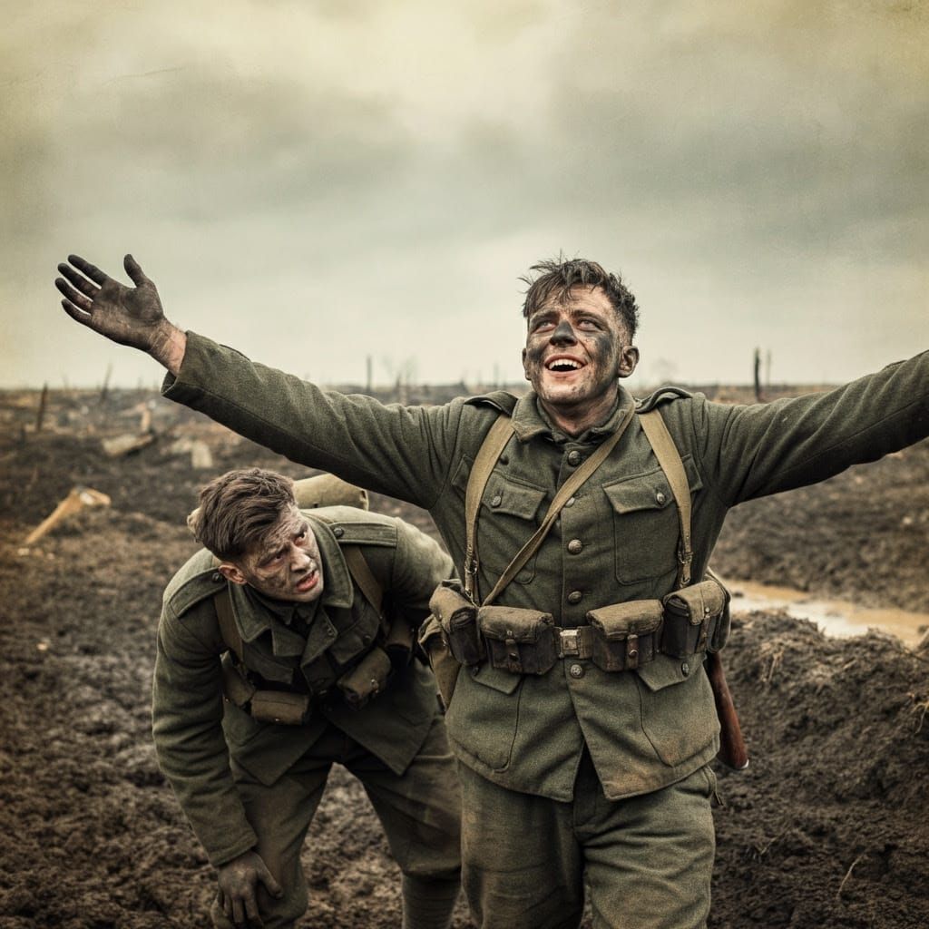 "Hey soldier, you okay?  What's your name?"