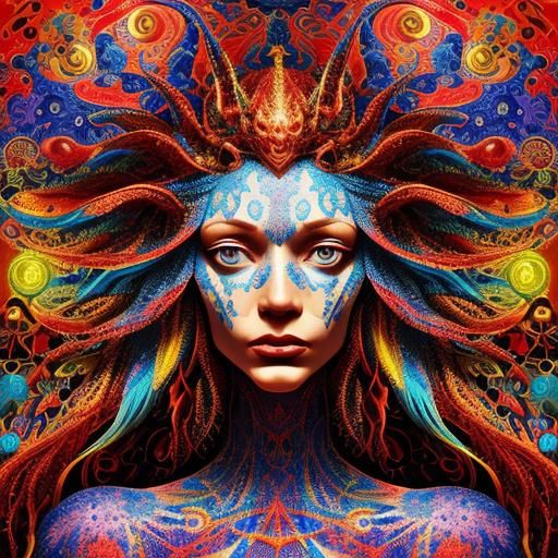 Vivid Astronomy Scene in Oil on Canvas