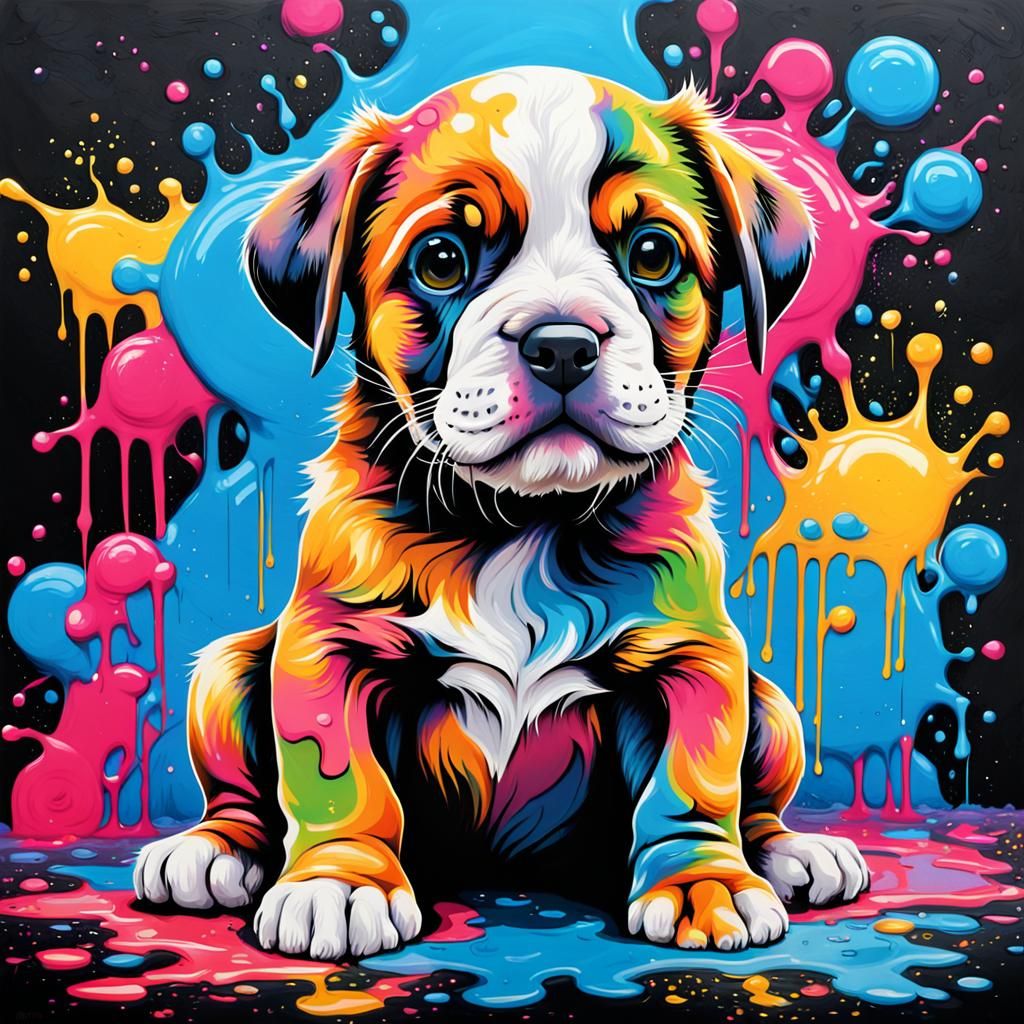 Graffiti Art: Cutest Pets in Street Art Style