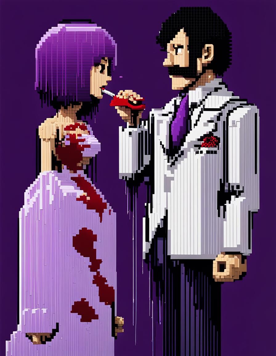 Eerie 8-Bit Pixel Art of Mr. Noooo