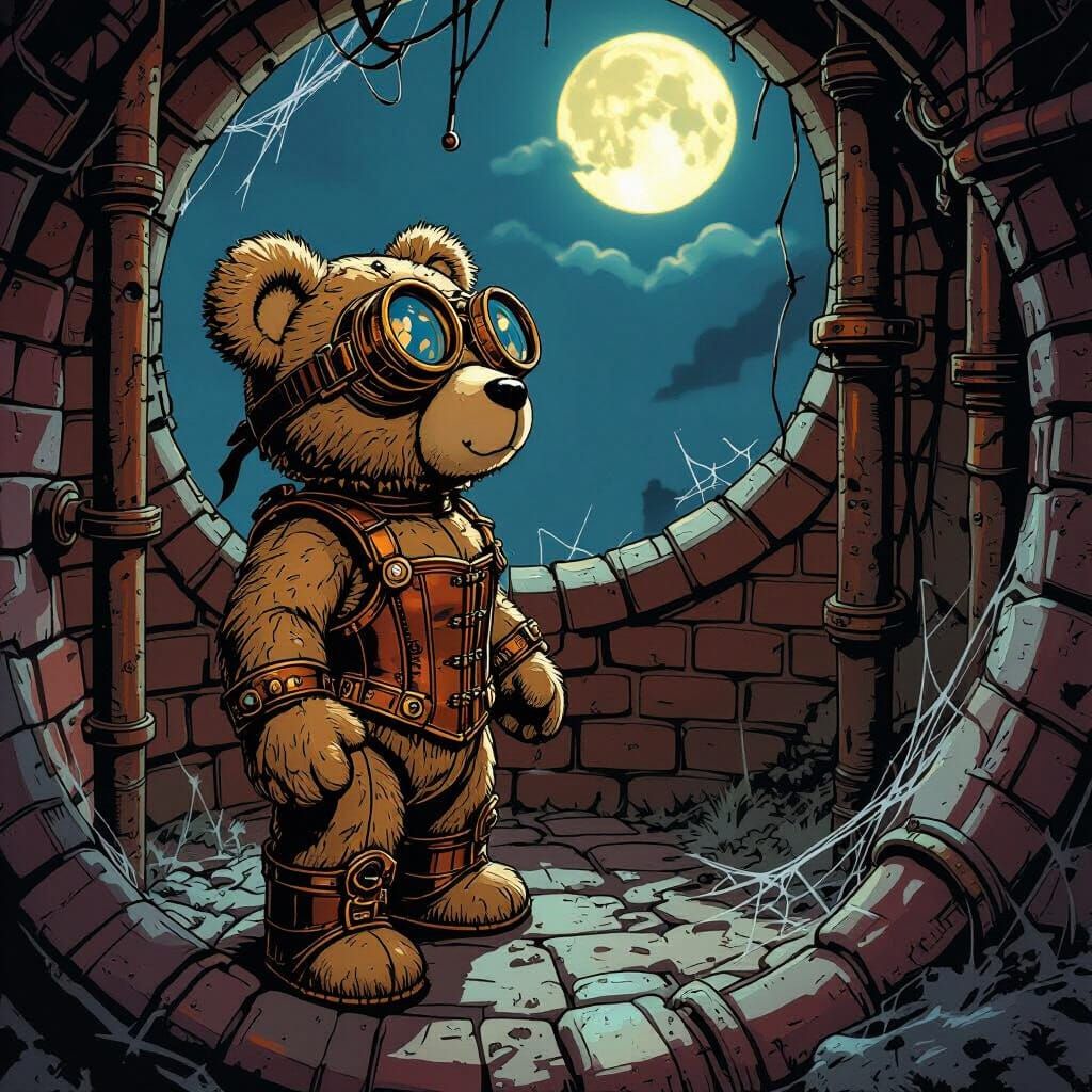 Teddy the Bear, steampunk crime-fighter.