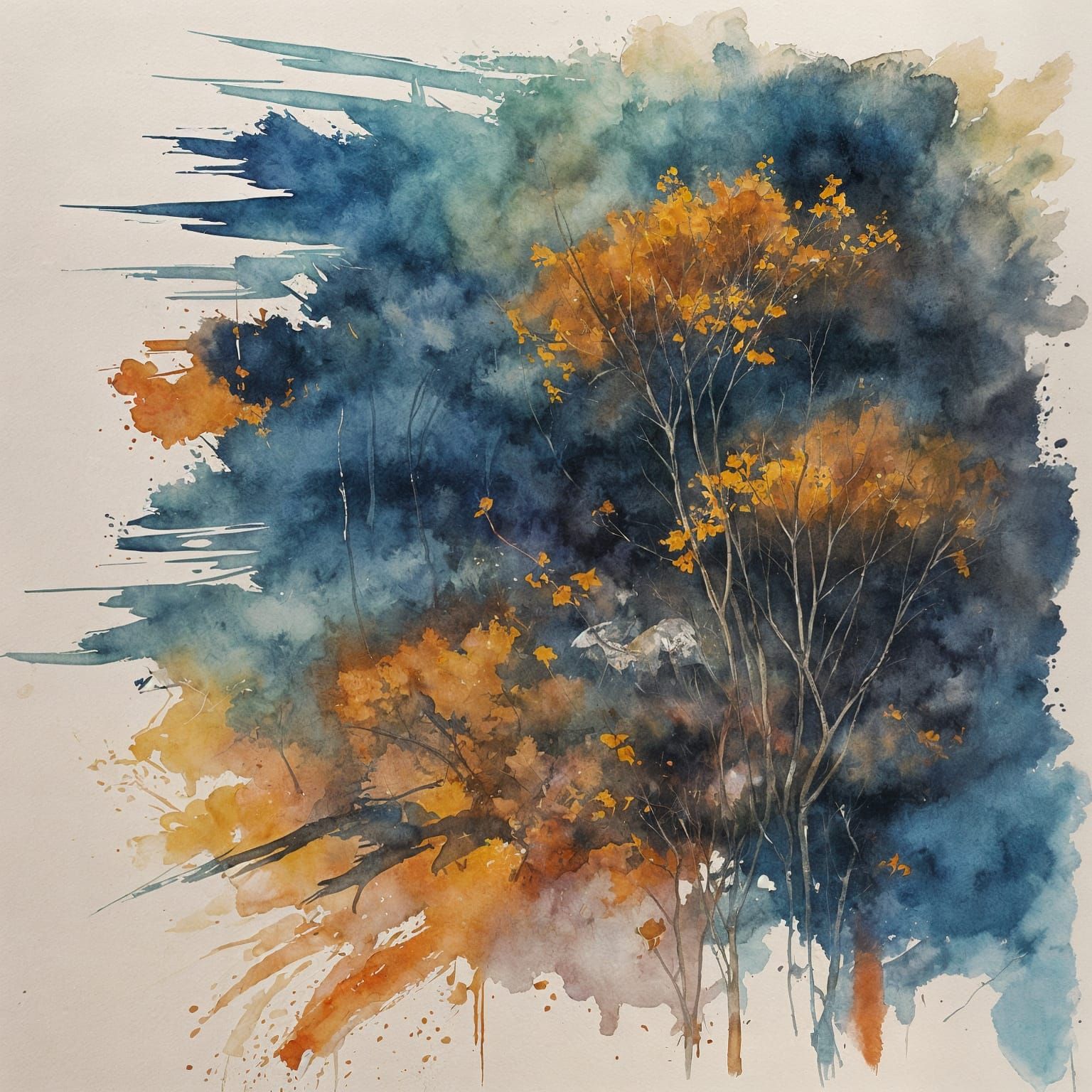 Epic Double Exposure Masterpiece in Gouache Style