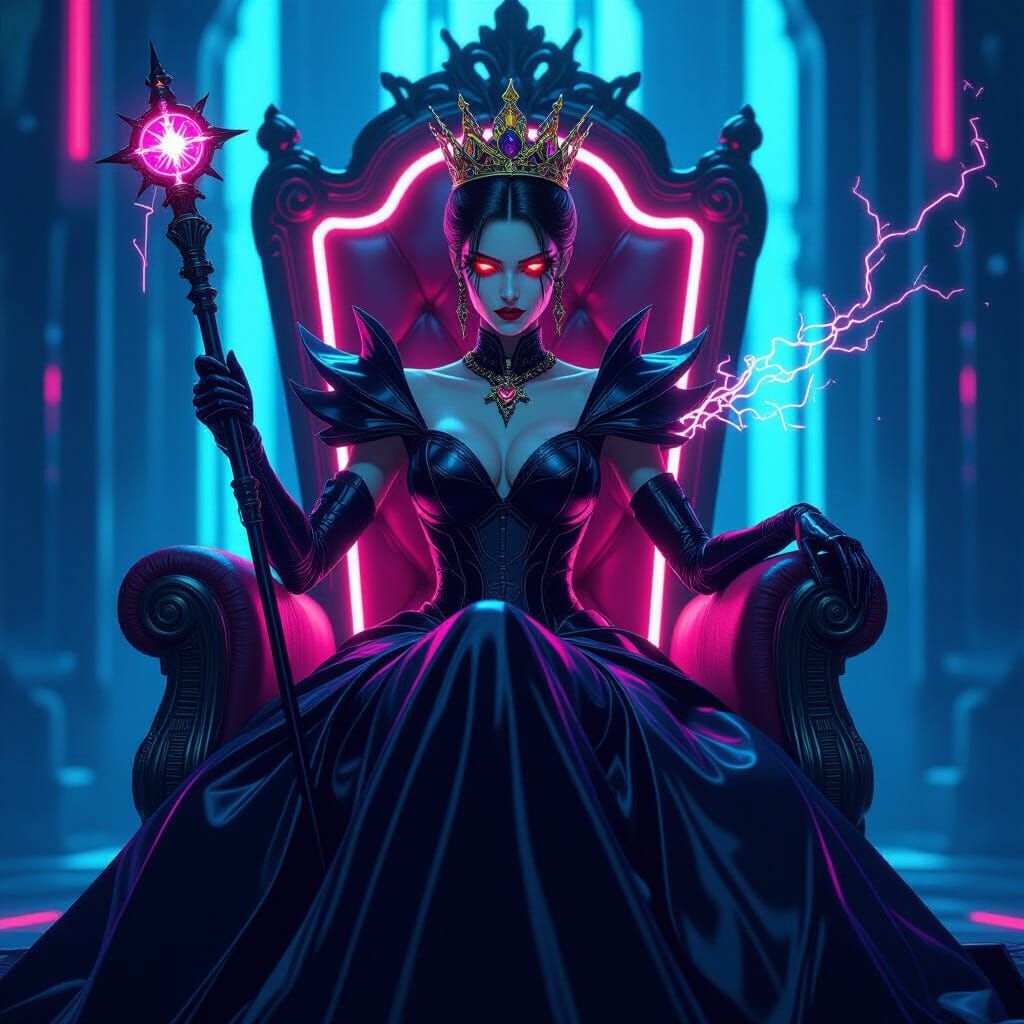 Cyberpunk Queen of Hearts Empress
