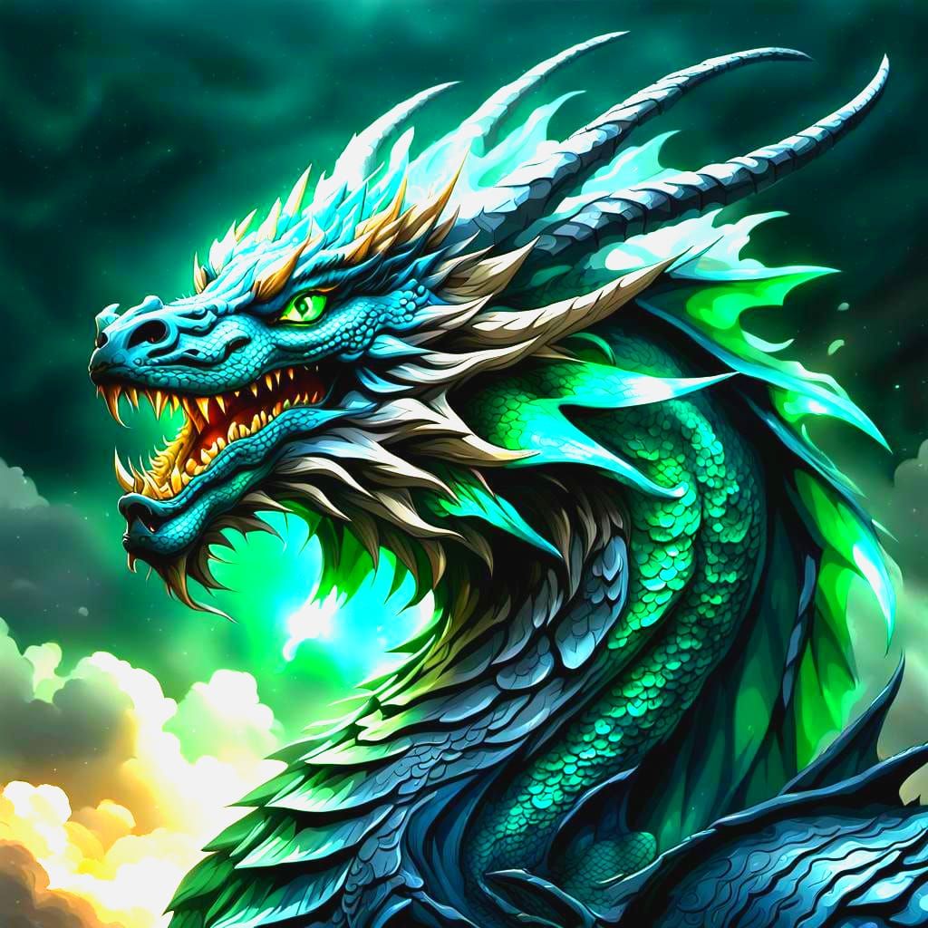 Anime Style Elemental Dragon Illustration