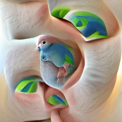 MC Escher Style Parrotlet Illustration