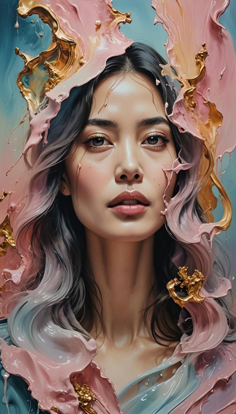 Surreal Portrait: Merging Eastern and Western Beauty
