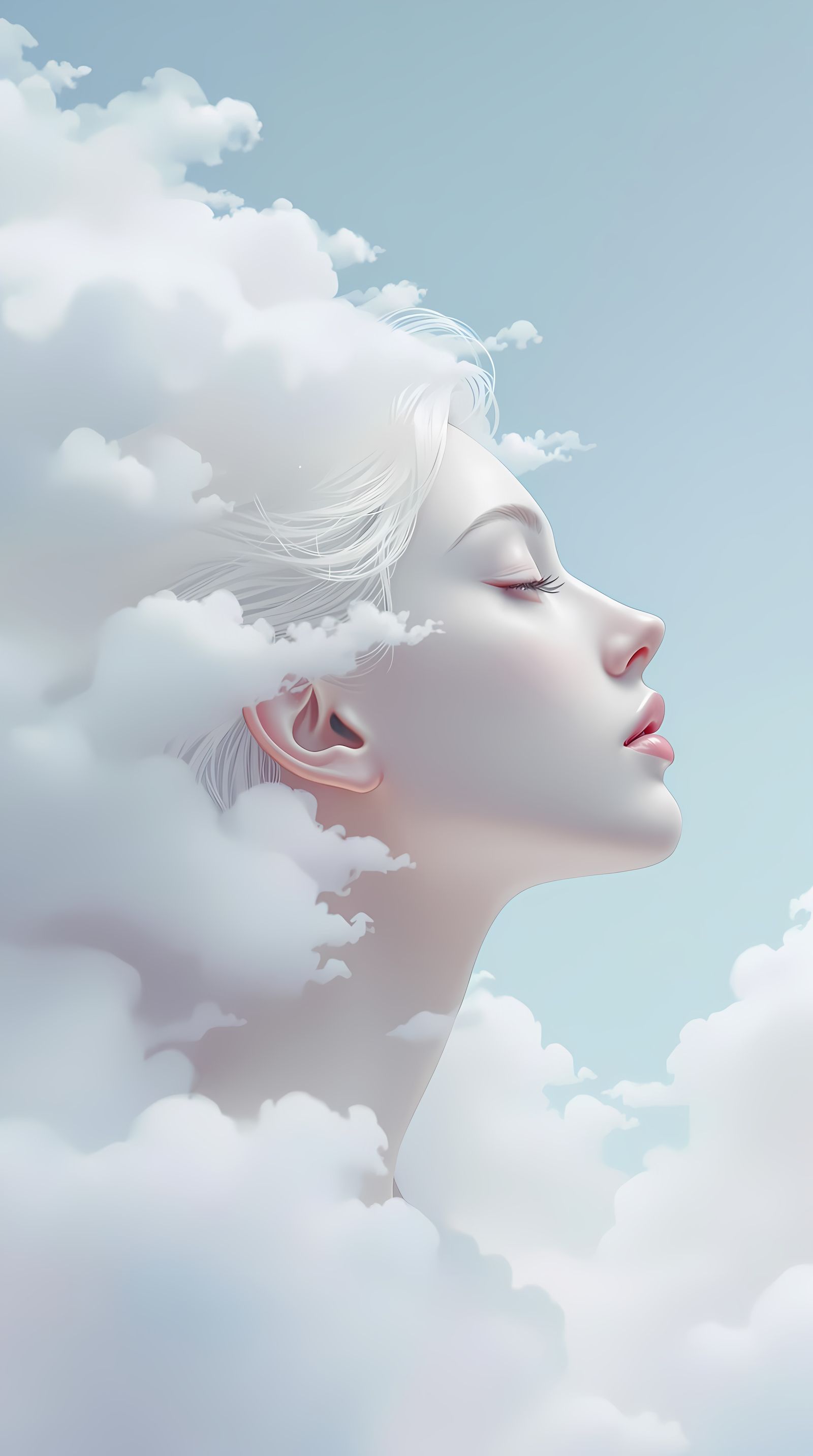 Ethereal Pre-Raphaelite-Inspired Portrait of a Young Woman w...