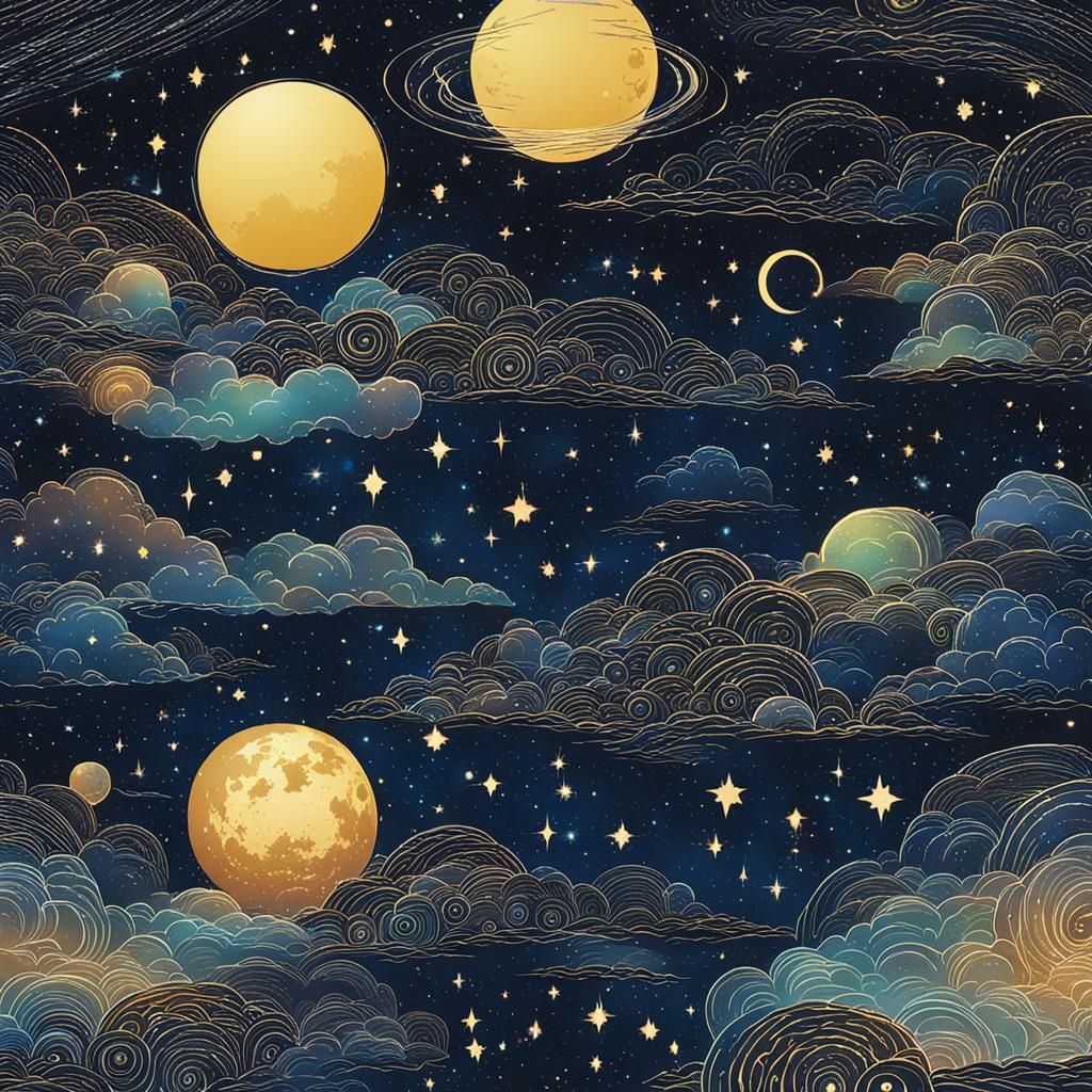 AI Generated Celestial Skies Art
