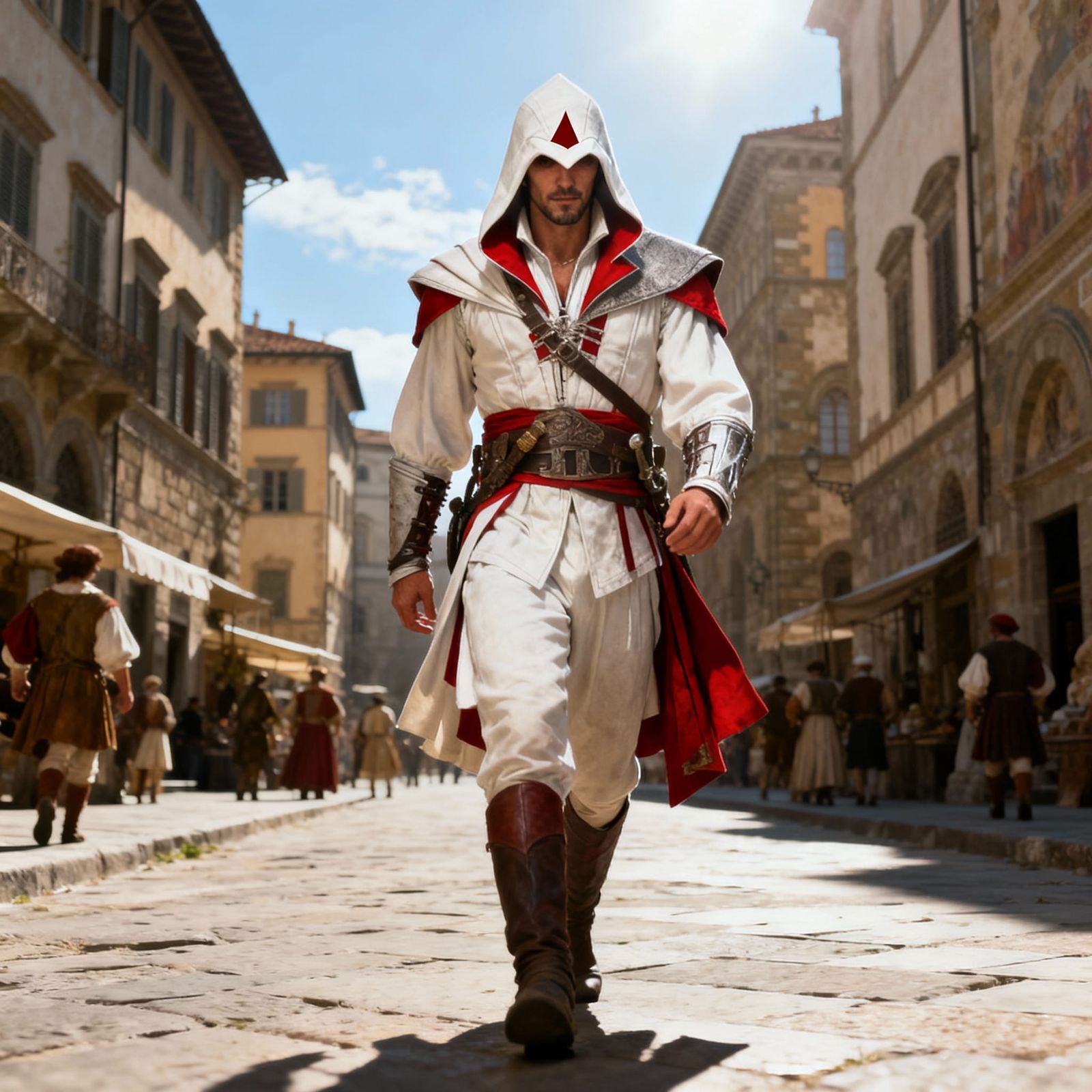 Assassin's Creed Ezio Auditore Walks Florence Streets