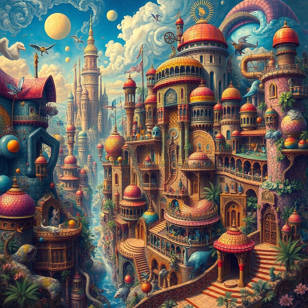 Surreal Arabian Metropolis: A Fantastical World