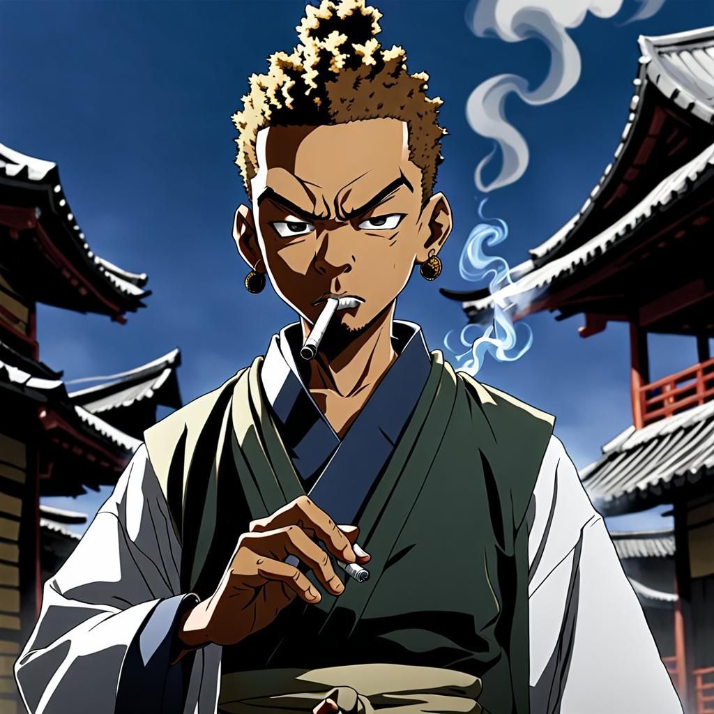 Riley Freeman as Young Samurai with Cigar