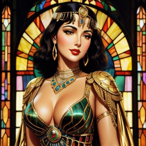 Cyd Charisse as Cleopatra in Klimt Style