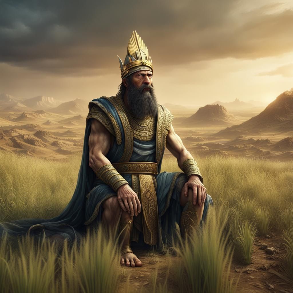Nebuchadnezzar Eating Grass in Ancient Israel