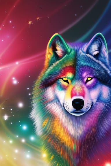 Rainbow Wolf in Anime Key Visual Style