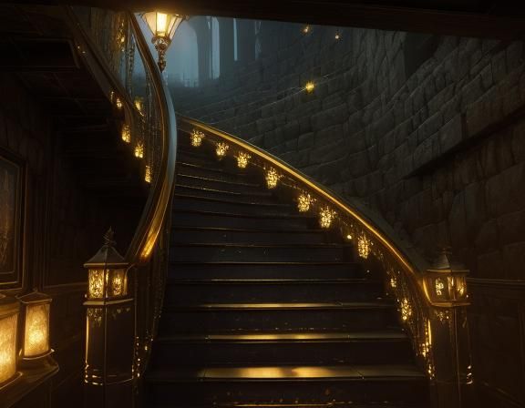 Underground Fortress City in Cinematic Lighting