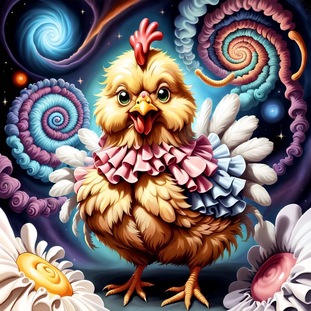 Fuzzy Digital Painting Inspired by Nuclear Art