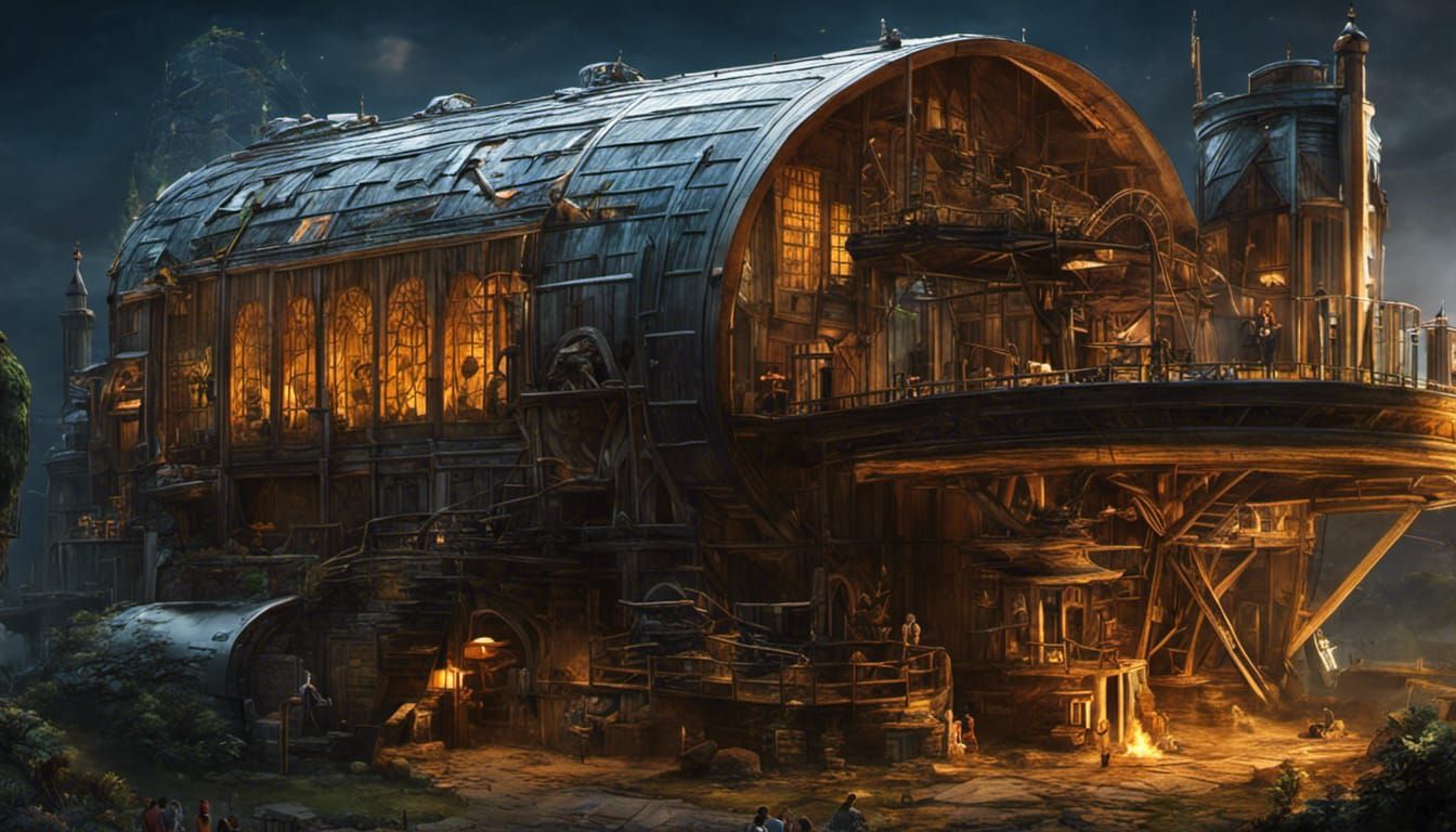 Fantastical Cabin with Crystal Water Slide