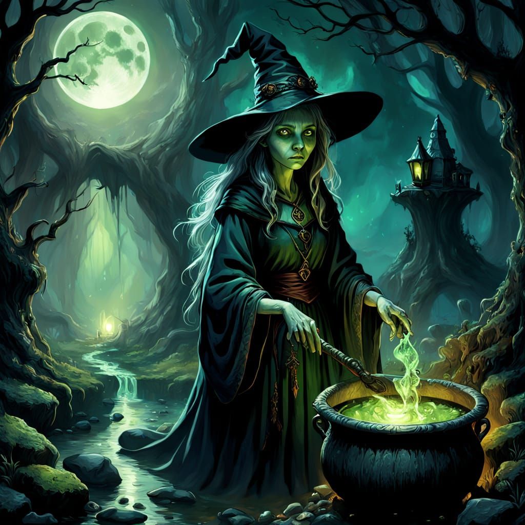 Mysterious Witch Familiar by Moonlit Cauldron