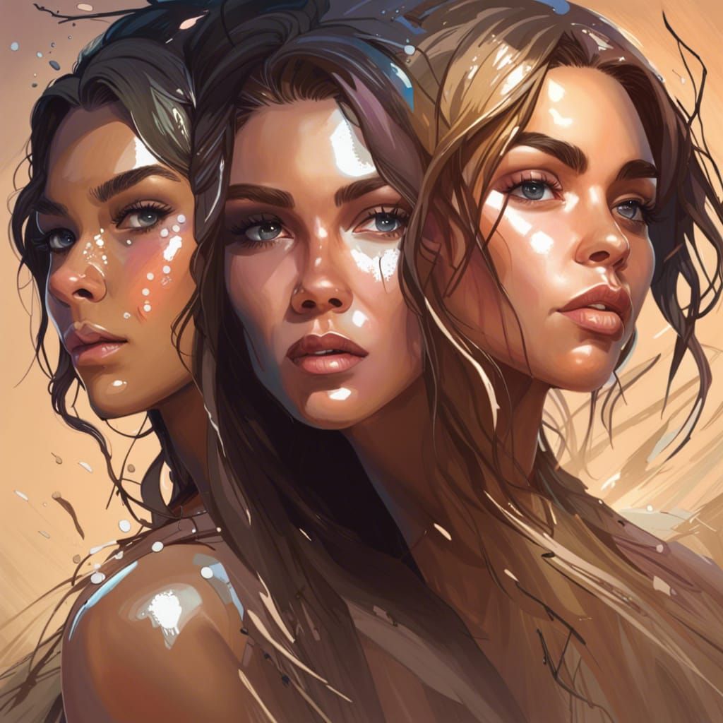 Quicksand Portrait by Greg Rutkowski, Artgerm, and WLOP