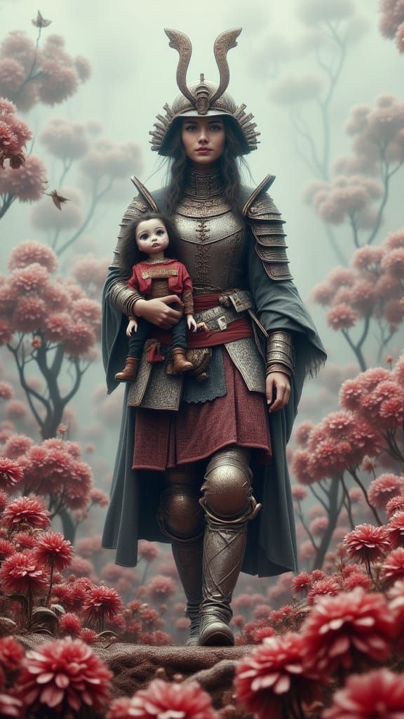 among the pink mists