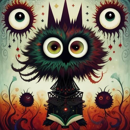 Gothic Punk Redhead Reading: A Modern Fairytale