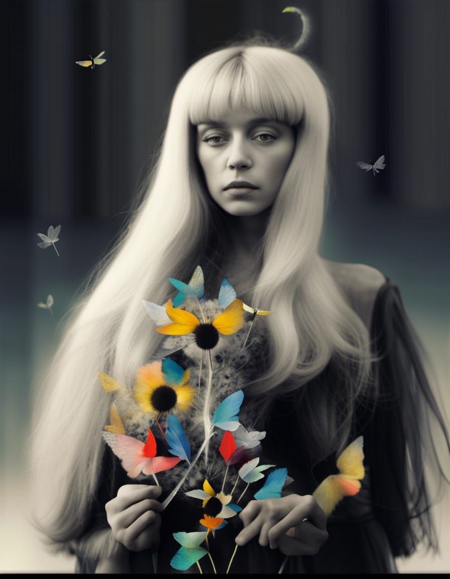 Fairies in Dandelion Dreamscape: Surrealist Composition