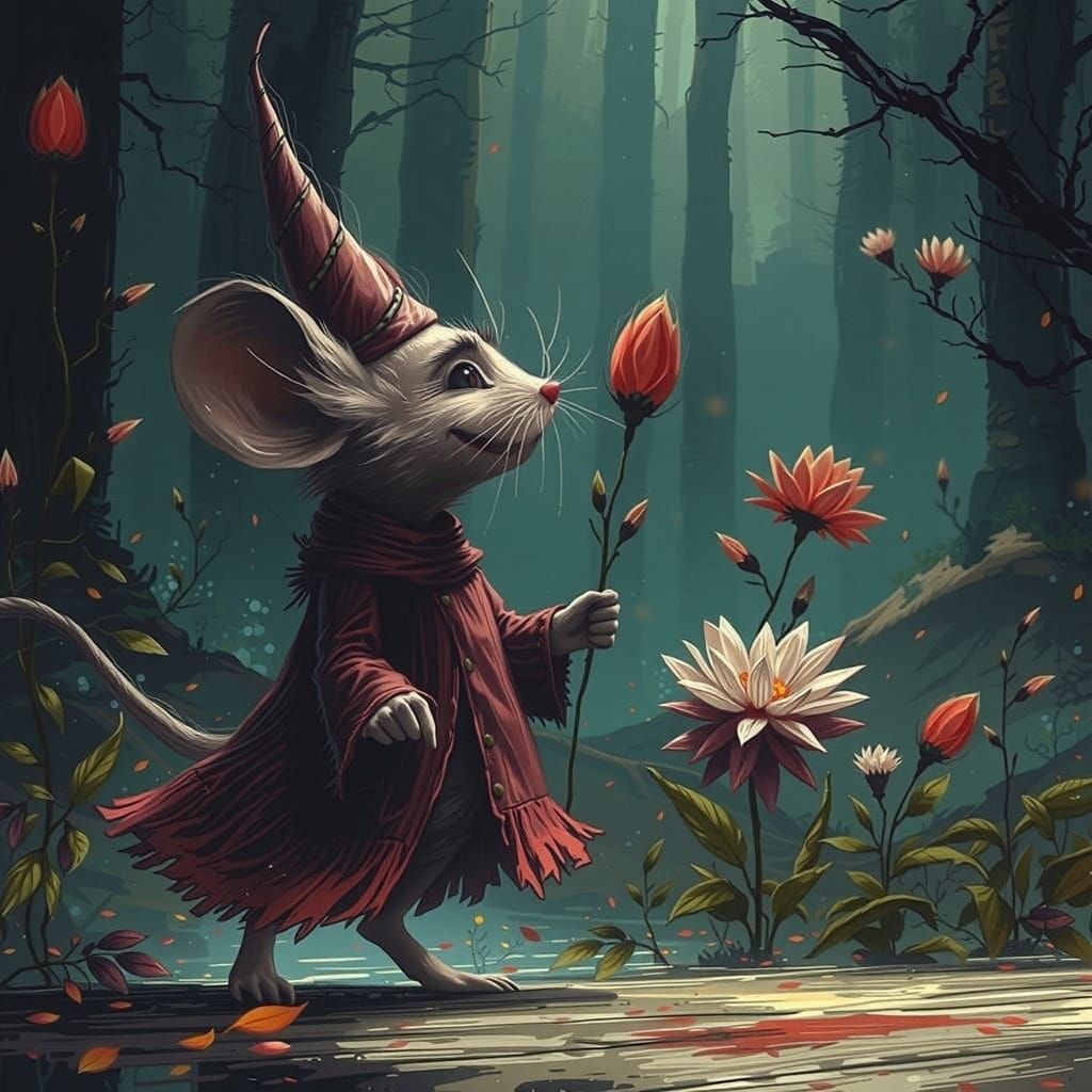 The mouse's journey back home was fraught with peril, and every sound in the forest seemed to whisper a warning.