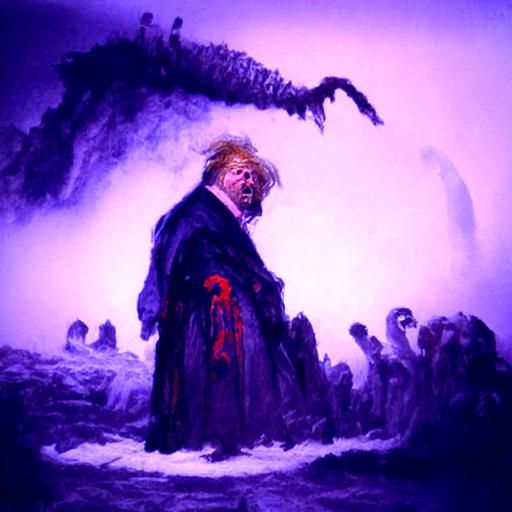 Horror Portrait of Donald Trump in Doré Style