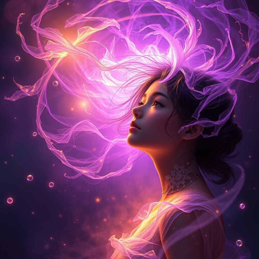 Ethereal Soul Emerges in Dark Fantasy Style