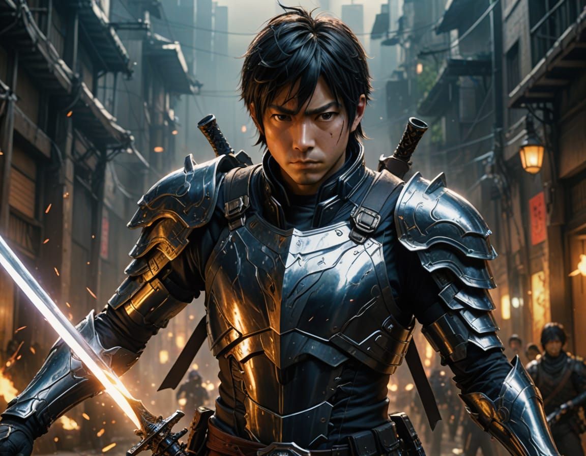 Heroic Fantasy Portrait in Anime Realism