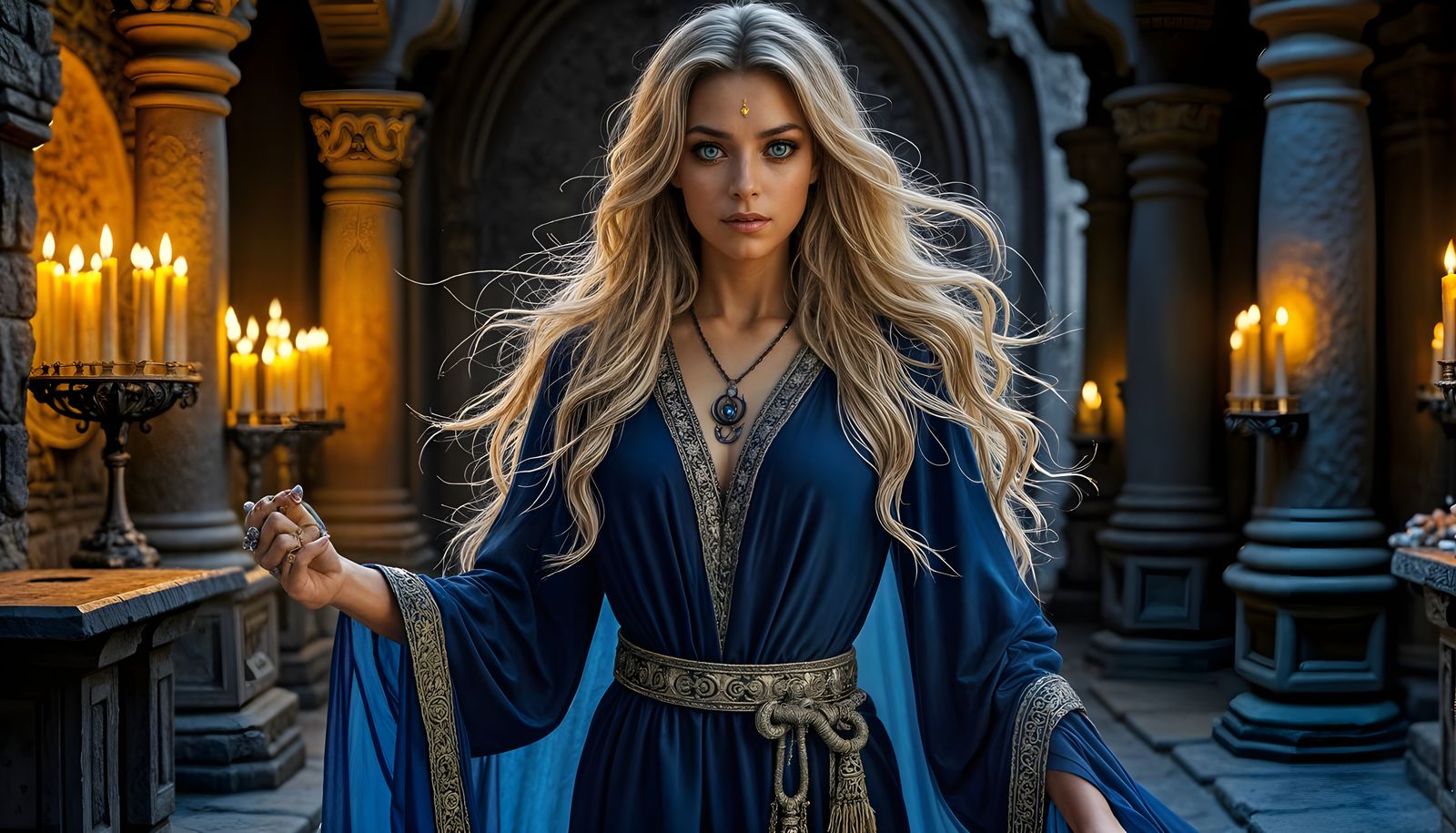 Amazonian Sorceress in Bronze Age Sanctuary