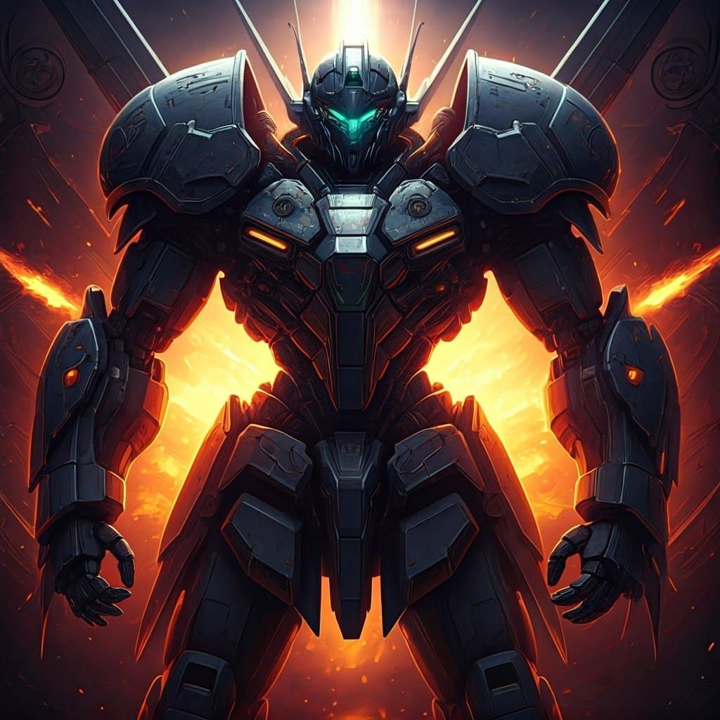 Mecha Battle in Futuristic 3D Art Style