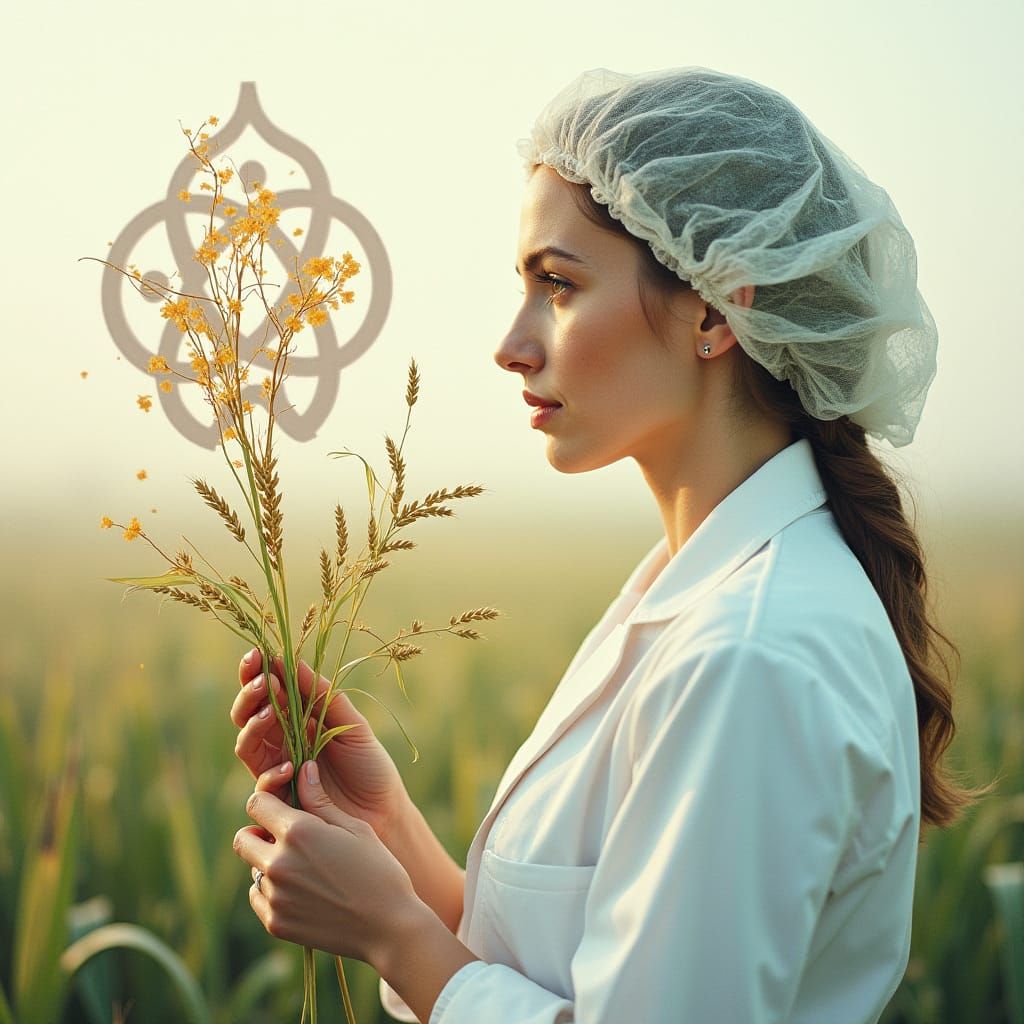 Celtic Goddess Rhiannan as Agricultural Scientist in Whimsic...