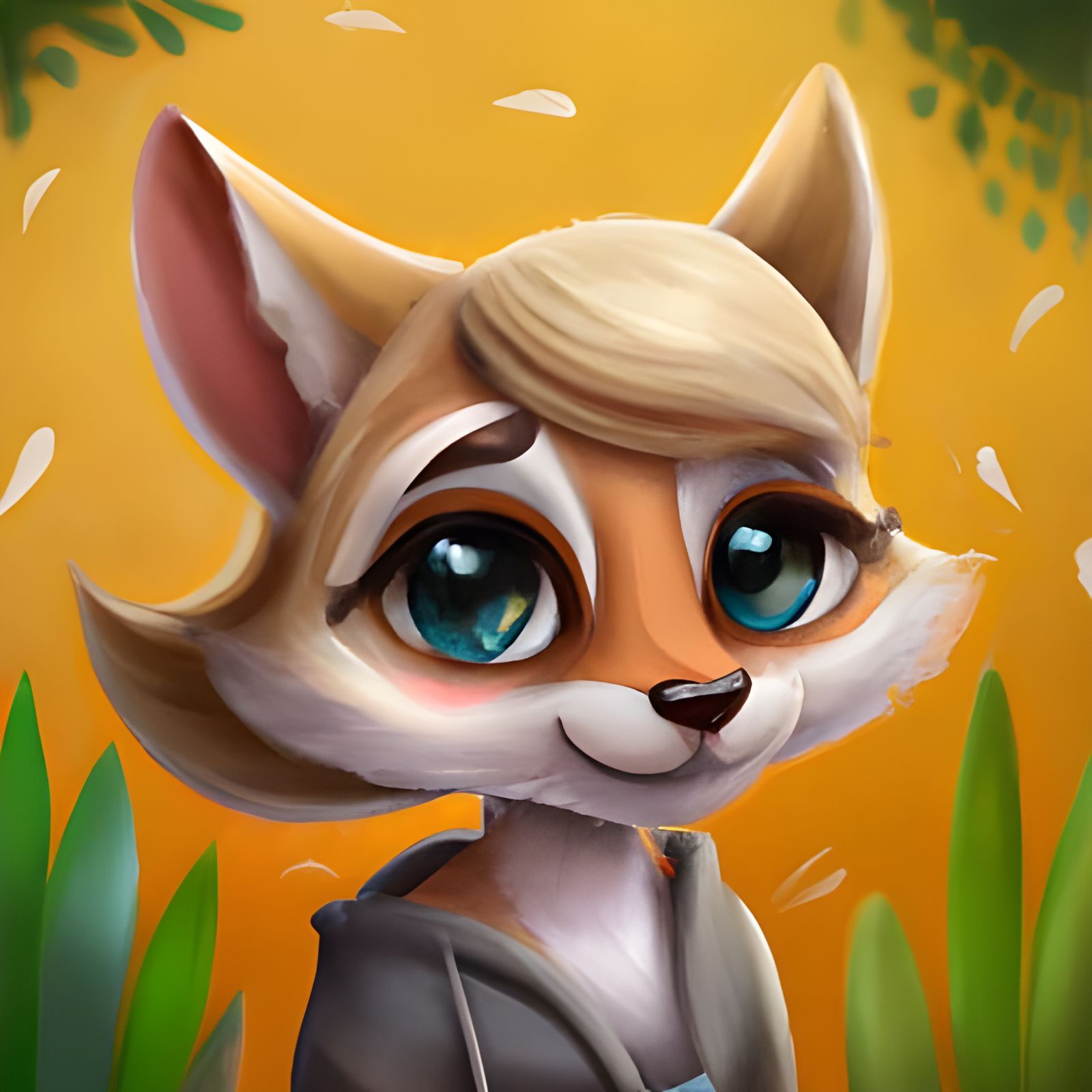 Adorable Chibi Character Portrait in Pixar Style