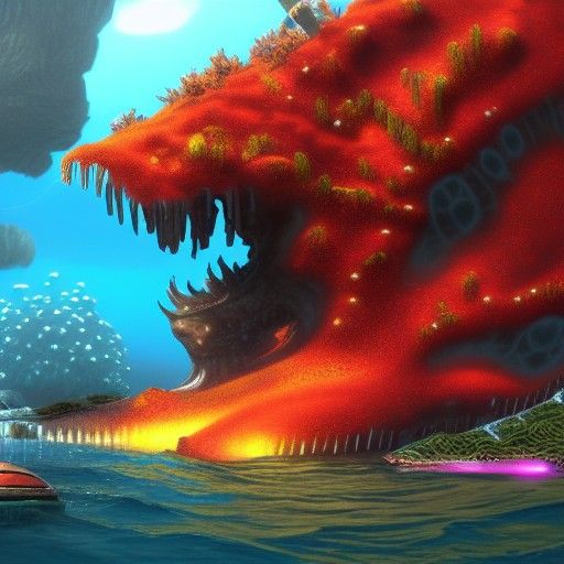 Subnautica Inspired Digital Matte Painting